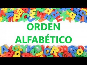 ORDENAR ALFABÉTICAMENTE