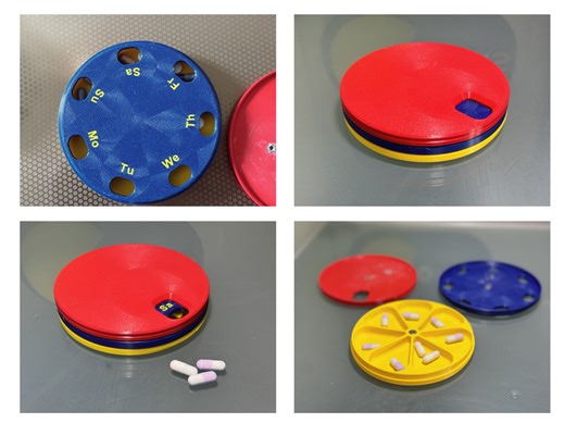 Weekly Pills - Pillbox - Medication Box - cForms | Nexprint: Free 3D Model Downloads