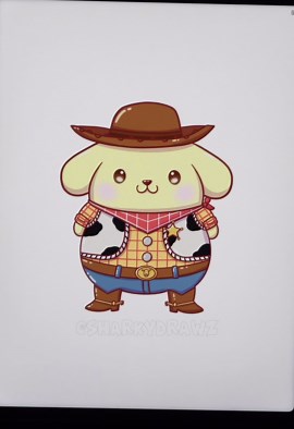 Pompompurin as Woody from Toy Story : : : #sanrio #disney #digitalart #drawing #fanart