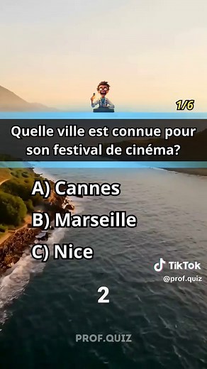 Quiz Géographie France : Connais-tu vraiment ton pays ? 🗺️🇫🇷 Régions, préfectures, villes emblématiques… Tu crois tout savoir sur la géographie de la France ? Ce quiz va te faire douter ! 😅 6 questions pour tester tes connaissances sur les capitales régionales, les chefs-lieux et les villes incontournables de l'Hexagone. Facile en apparence… mais attention aux pièges ! Prêt à prouver que tu maîtrises la carte de France ? Lance-toi ! 👇 #Quiz #Géographie #France #CultureGénérale #ProfQuiz #Ré