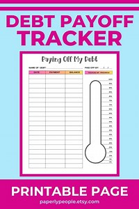 Debt Payoff Tracker | Printable Goal Tracker | Planner Pages | Debt Payment Planner Inserts | Goal Tracking Sheet | Debt Free Challenge - Etsy