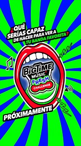 ¡Cada vez más cerca! 😱😱😱Se acerca a pasos agigantados la promo BigTime Music Fresh Challenge. ¿Estás listo? Quédate atento a nuestras redes porque pronto tendremos más información 🎸💪🏼💫 *Bases legales en este link https://t.ly/ilePT | Bigtime
