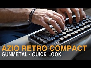 Azio Retro Compact Keyboard | Gunmetal | 4K