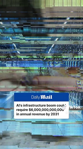 The AI boom is driving a massive expansion in data centers and computing infrastructure - but the industry may need to generate trillions more in revenue to sustain it. Estimates suggest AI infrastructure spending could reach $1.5 trillion a year by 2031, putting pressure on companies to find new ways to monetize the technology. Potential growth areas include robotics, autonomous vehicles, drug discovery and other AI applications beyond workplace productivity. #AI #technology #artificialintellig