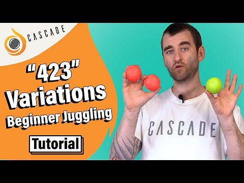 "423" Variations - Beginner 3 ball juggling tricks - Tutorial