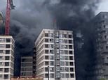 Fire at Canning Town sees black smoke engulf apartment buildings