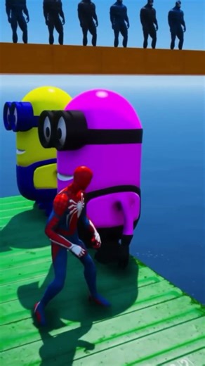 الرجل العنكبوت انقاذ باتمان Spider-Man Rescue batman vs iron man vs venom funny Game GTA 5 superhero