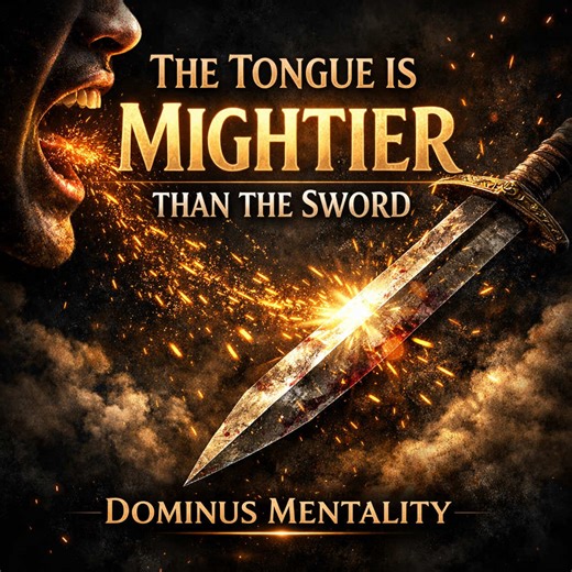 The tongue is mightier than the sword. Words program minds before bodies ever move. Speak life. Speak truth. Speak with authority. Your reality is listening. DOMINUS MENTALITY 💪🏾 #SpokenWord #MindPower #MentalAuthority #WordsMatter #SelfMastery