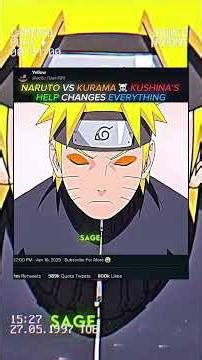 NARUTO VS KURAMA ☠️ KUSHINA S HELP CHANGES EVERYTHING ☠️❤️