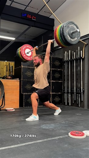 Craig Richey on Instagram: "170kg / 374lbs feeling like 90% ‍. This last block getting back into weightlifting no stone has been left unturned and it’s added up, feel like we’re just getting started too. Just gotta keep working. We don’t quit. Also @thedailycardio - Is getting me fit and helping my strength - Yep. #WDQ @hstlmade @teamtrainingprogramming weightlifting programme though‍"