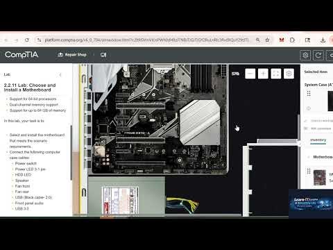 CompTIA A+ 2.2.11 Lab | Install and Configure Motherboard Components | Step-by-Step Guide