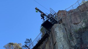 28 reactions · 8 comments | Our own Monty doing the Quick Jump in style and giving you a wave! Come on down this week during our school holiday EXTENDED HOURS and zip, jump, cliff walk, climb, sail, ride, fossick or barefoot with us! Open Wednesday through Sunday this week! We've been busy so your best bet is to book in through the website and secure your sessions!  https://pennyroyallaunceston.com.au/adventures/book-adventure | Penny Royal Adventures | Facebook