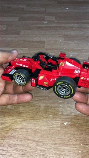🏎️ Red Formula 1 is getting ready to Race Toy Car Build Ferrari Block Set #imalidotcom