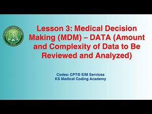 Lesson 3: MDM - DATA | CPT E/M Coding Guidelines 2026 | Medical Coding Training