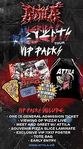 12K views · 155 reactions | Don’t miss out Get your vip before it’s too late! #attila #tour #vip #pizza #pineappledoesntbelongonpizza | ATTILA | Facebook