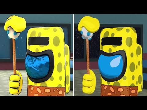 SpongeBob VS Among Us - 3D vs 2D animation