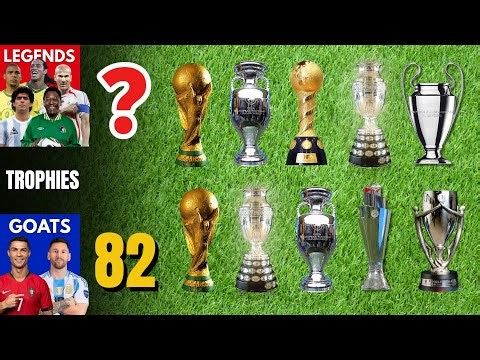 Messi & Cristiano Ronaldo 🆚 Pelé, Maradona, R9, Ronaldinho & Zidane | Who Has More Trophies? 🏆