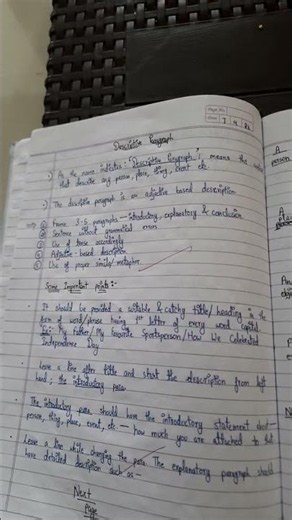 Class 9 English Descriptive Paragraph NCERT new