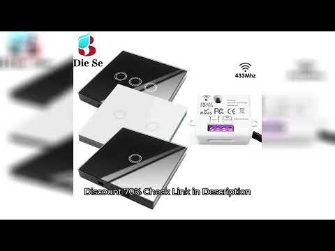 Diese 86 Switch Panel ON/OFF Touch Switch Wireless Light Switch 433Mhz Remote Control ,AC 85V~240V 1