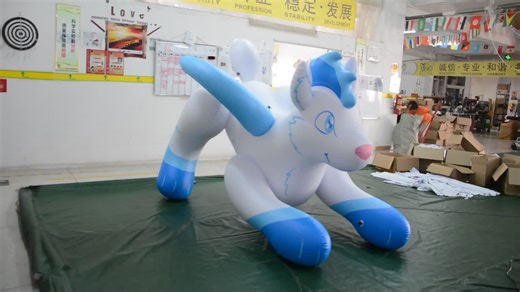 Giant Inflatable Custom Purple Flying Wolf Huge Animal Ride on Animal for Fun Hongyi