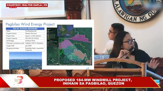 Proposed 184-MW Windmill Project, inihain sa Pagbilao, Quezon. | 92.7 Brigada News FM Lucena