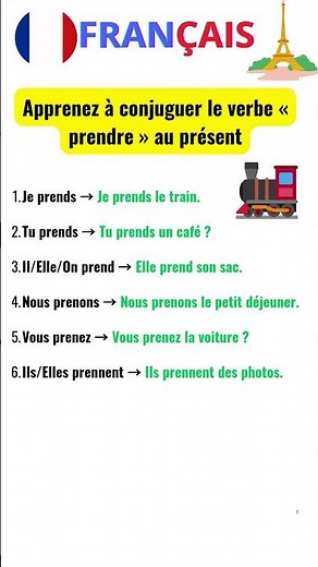 How to conjugate the verb "prendre" in the present tense easily!