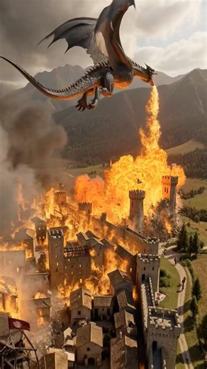 Knight Kills Dragon with One Shot 🏹🔥 | Epic Fantasy Battle #shorts