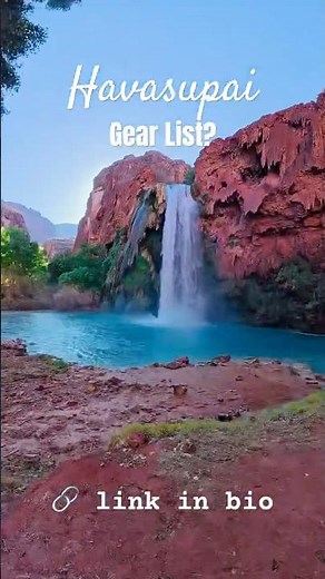 🏞️ Havasupai Hyperlapse to Havasu Falls 💦 #havasupai #backpacking #gearlist