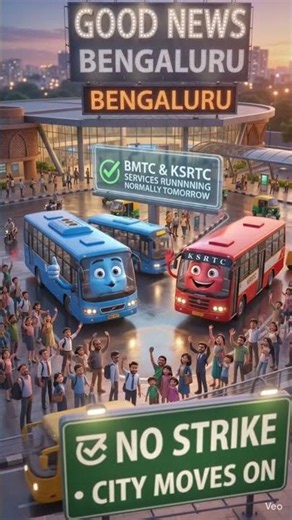 🚍 No Bus Strike Today Bengaluru! BMTC & KSRTC running smoothly across Karnataka #breakingnews