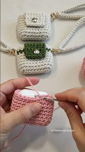 The Cutest DIY! Crochet Your Own Earbud Case 🧶Upgrade your earbuds with this easy DIY crochet case!