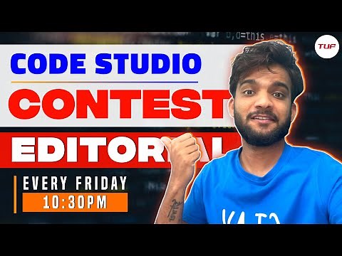 Codestudio Contest 16 Editorial | Live Problem Solving | Striver