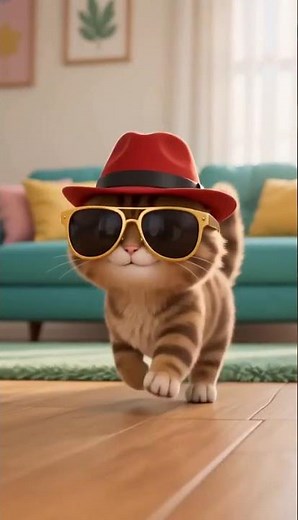 🐱🎩 The Coolest Cat in the Hat! 😎😂 | Little Bounce TV #kidssongs #kidsshorts #toddlersongs #shorts
