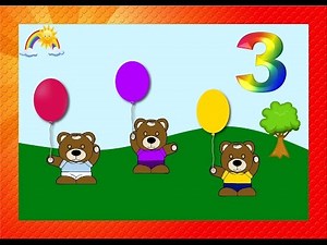 Počítání - učíme se počítat do 3 - pro nejmenší děti