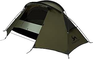 MC TOMOUNT Tent 1 Person Backpacking Ultralight 3.9lbs 20D Nylon with Silicon Coating Super Compact for Solo Camping