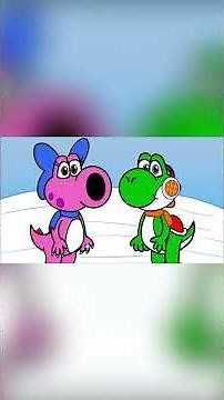 SNOWY VALENTINE'S DAY! 💚 (Animation) #yoshi #animation #shorts