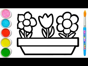 Coloring and Drawing Daisy for Kids & Toddlers | This Video Can Improve Painting Ability #108