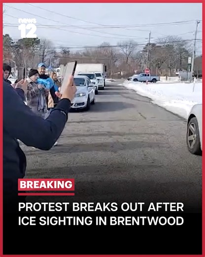 BREAKING NEWS: A protest broke out after several ICE vehicles were spotted Tuesday morning in Brentwood. Residents say the vehicles were seen on Grove Street around 11 a.m. but left after a large group began to confront them. Members of the community say they are fed up and no longer feel safe walking the streets. READ MORE: https://bit.ly/4keFvxp | News 12 Long Island