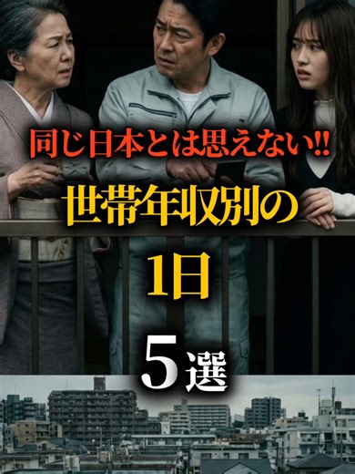 同じ日本とは思えない!!世帯年収別の1日5選 #都市伝説 #雑学 #歴史 #歴史解説 #日本史