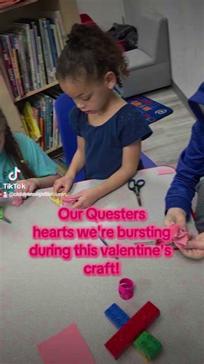 💘✨ Our Questers aimed straight for the heart this Valentine’s Day! 💝🎯 They explored their engineering minds 🛠️⚙️ and artistic talents 🎨🖌️ as they designed and crafted their very own slingshot hearts 💖🚀 — building, creating, and launching love all at once! 💕💫 If you’re interested in getting your kiddo involved in our STREAM-focused afterschool program 📚🔬🎨➕🤖, we’d love to have you! 🌟 Call us at 📞 817-646-2707 for more information!