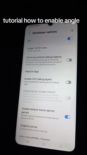 Tutorial para habilitar Angle en Android 15