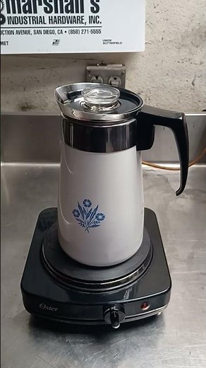 Corning Ware Blue Cornflower 9 cup Stovetop Coffee Percolator