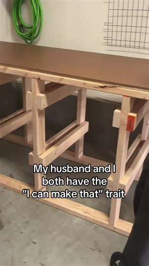 I love my handyman! He drew up the blueprints and built all the storage for our garage. How else will I store all my craft supplies 😂 #handyman #garagestorage #icanmakethat #bobthebuilder