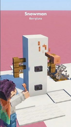 Snowman | Minecraft Mini Tutorial | #minecraftbuilding #minecrafttutorial #minecraft