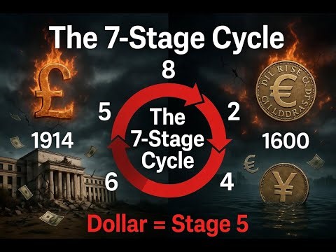 The 7-Stage Cycle: How Every Reserve Currency Collapses (Dollar = Stage 5)