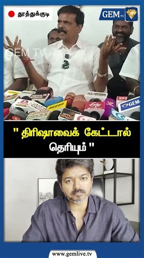 " திரிஷாவைக் கேட்டால் தெரியும் "| TVK Vijay | PT Selavakumar | TVK | Trisha | CM Stalin | Gem TV