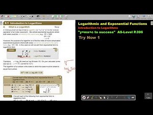 9 1 Introduction to Logarithms Part 1