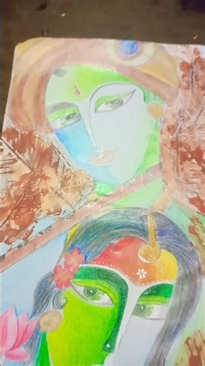 "Radha Krishna drawing"🙂💖🙂 #short #video