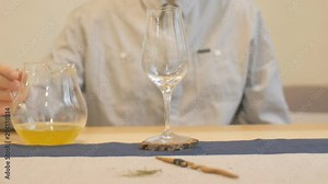 tea master with a glass of green tea