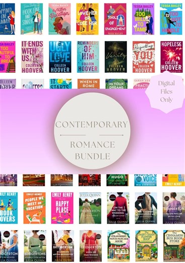 Contemporary Romance - Digital Book-cover Stickers - Etsy