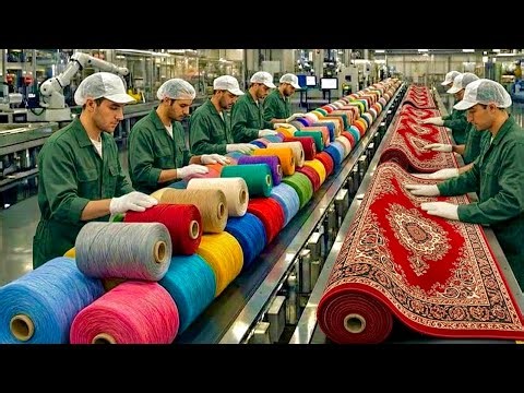 Process of Making Beautiful Carpets in the Factory | Amazing Carpets Mass Production